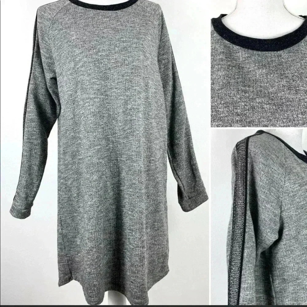 Scotch & Soda Grey and Metallic Long Sleeve Dress​​